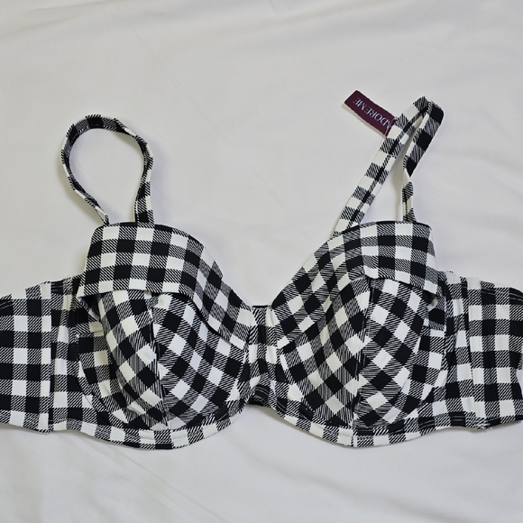 Adore Me Other - Adore Me Vivien  Black and White Checkered Women's Bikini Top